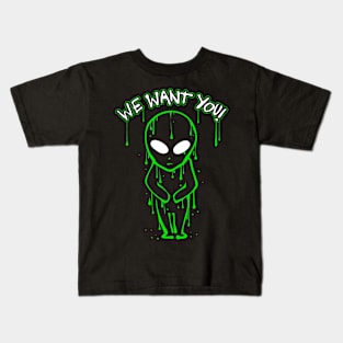 Alien want you! Kids T-Shirt